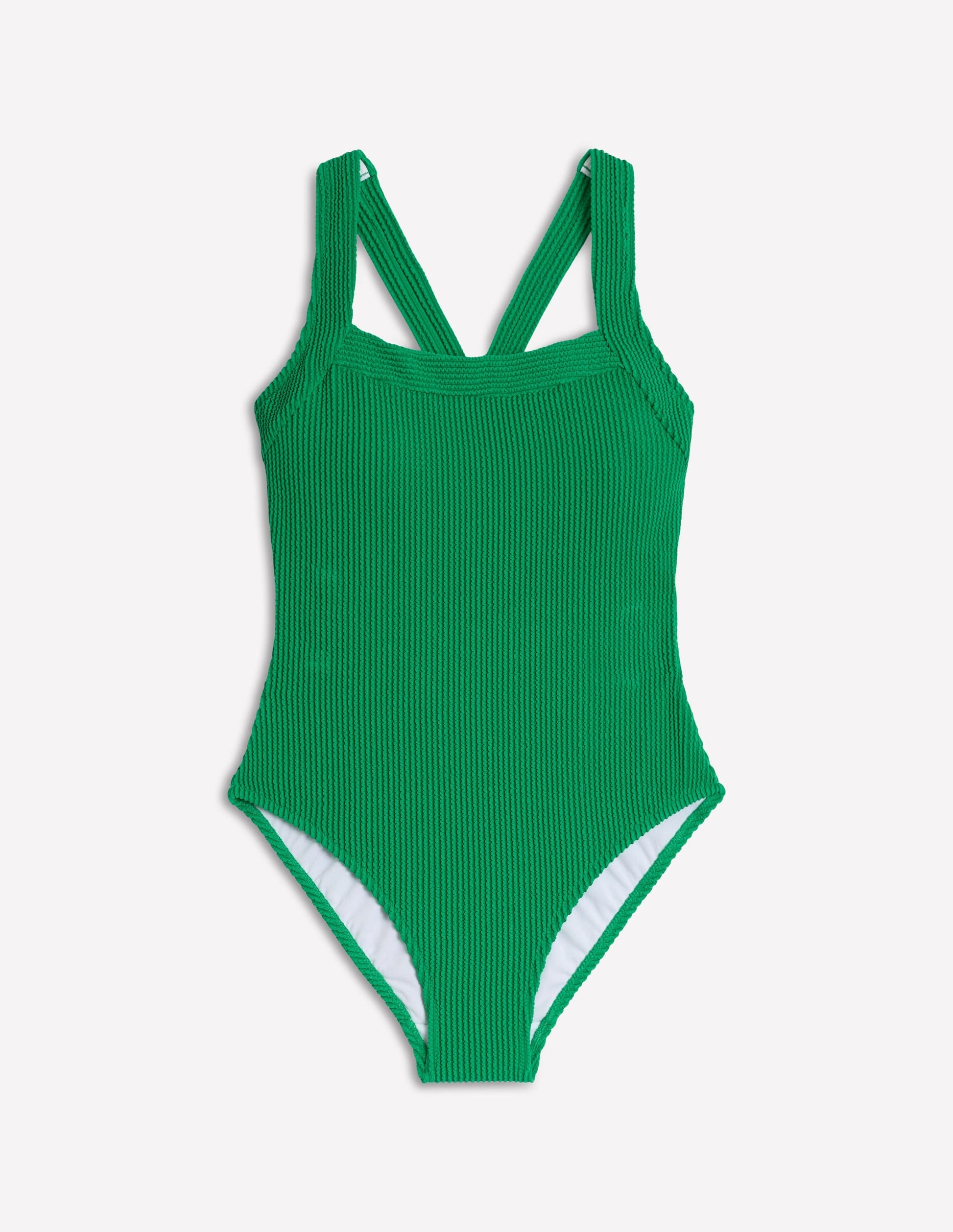 Scoop Cross Back Swimsuit-Bright Green-5