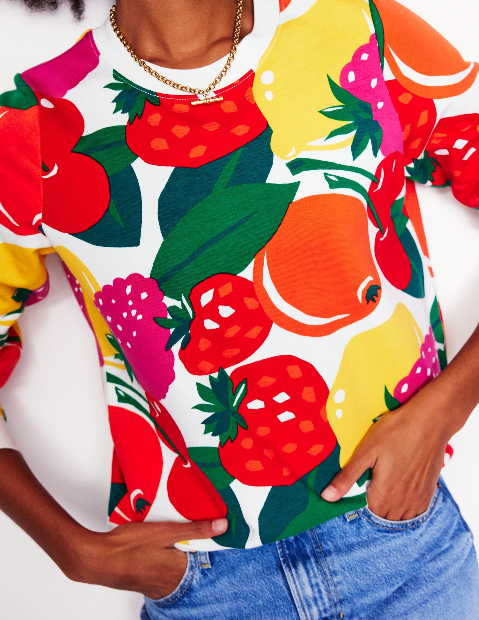 Hannah Printed Sweatshirt-Multi, Summer Fruits-2