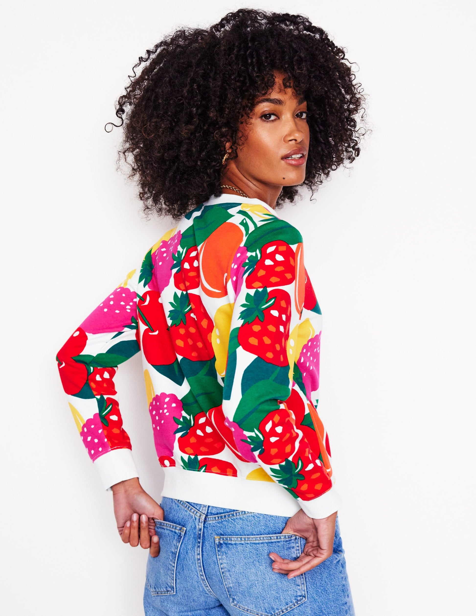 Hannah Printed Sweatshirt-Multi, Summer Fruits-3