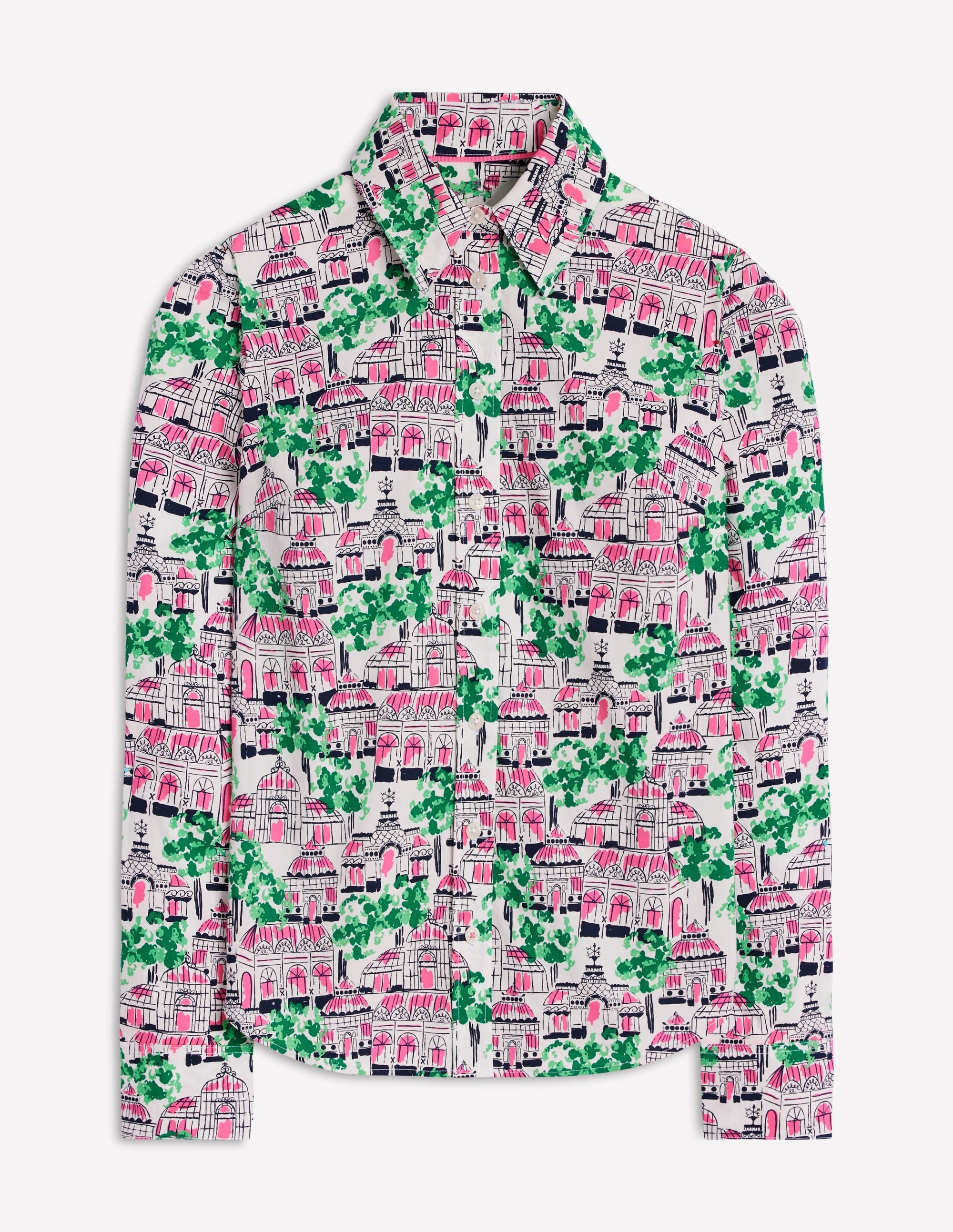 Sienna Cotton Shirt-Ivory, Botanical Greenhouse - Image 8