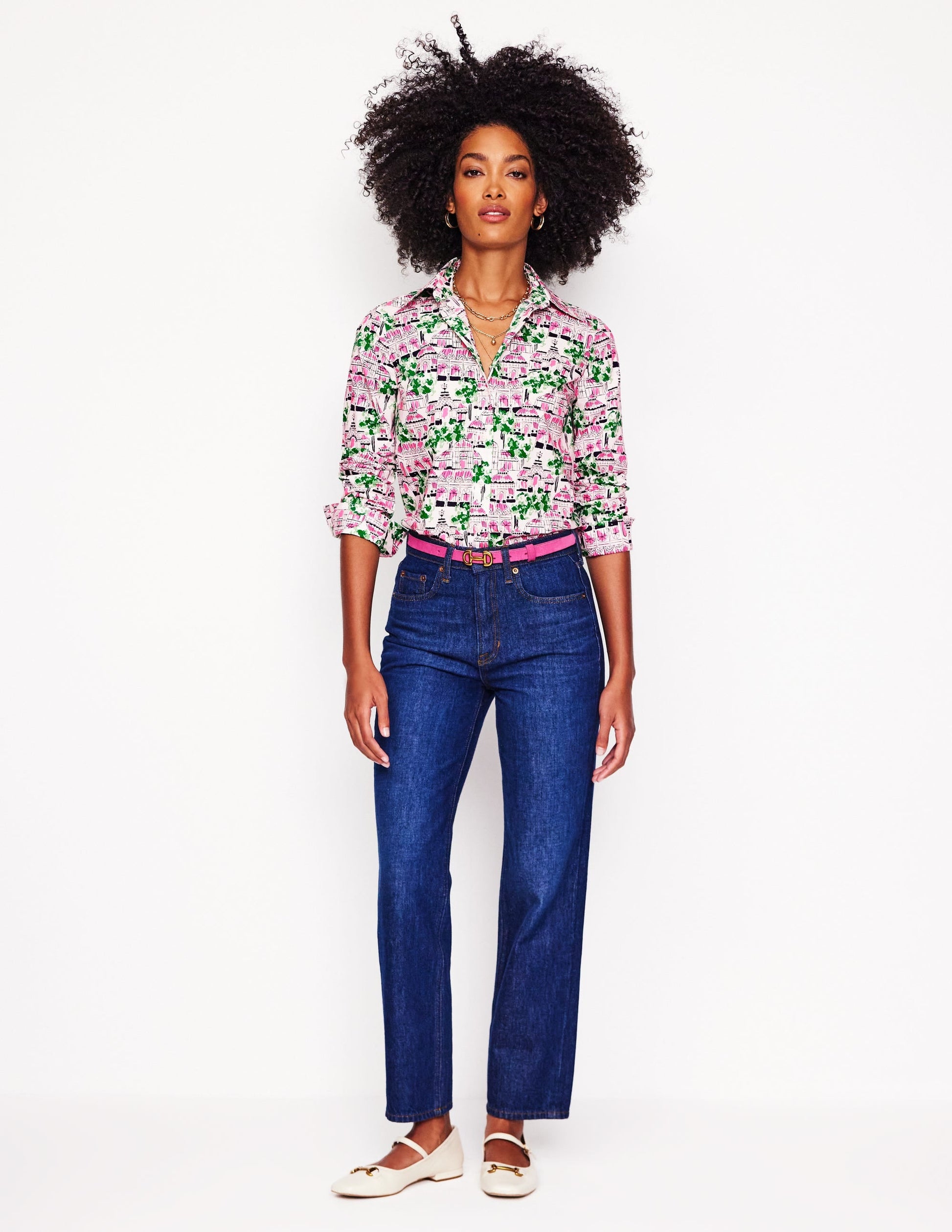 Sienna Cotton Shirt-Ivory, Botanical Greenhouse-6