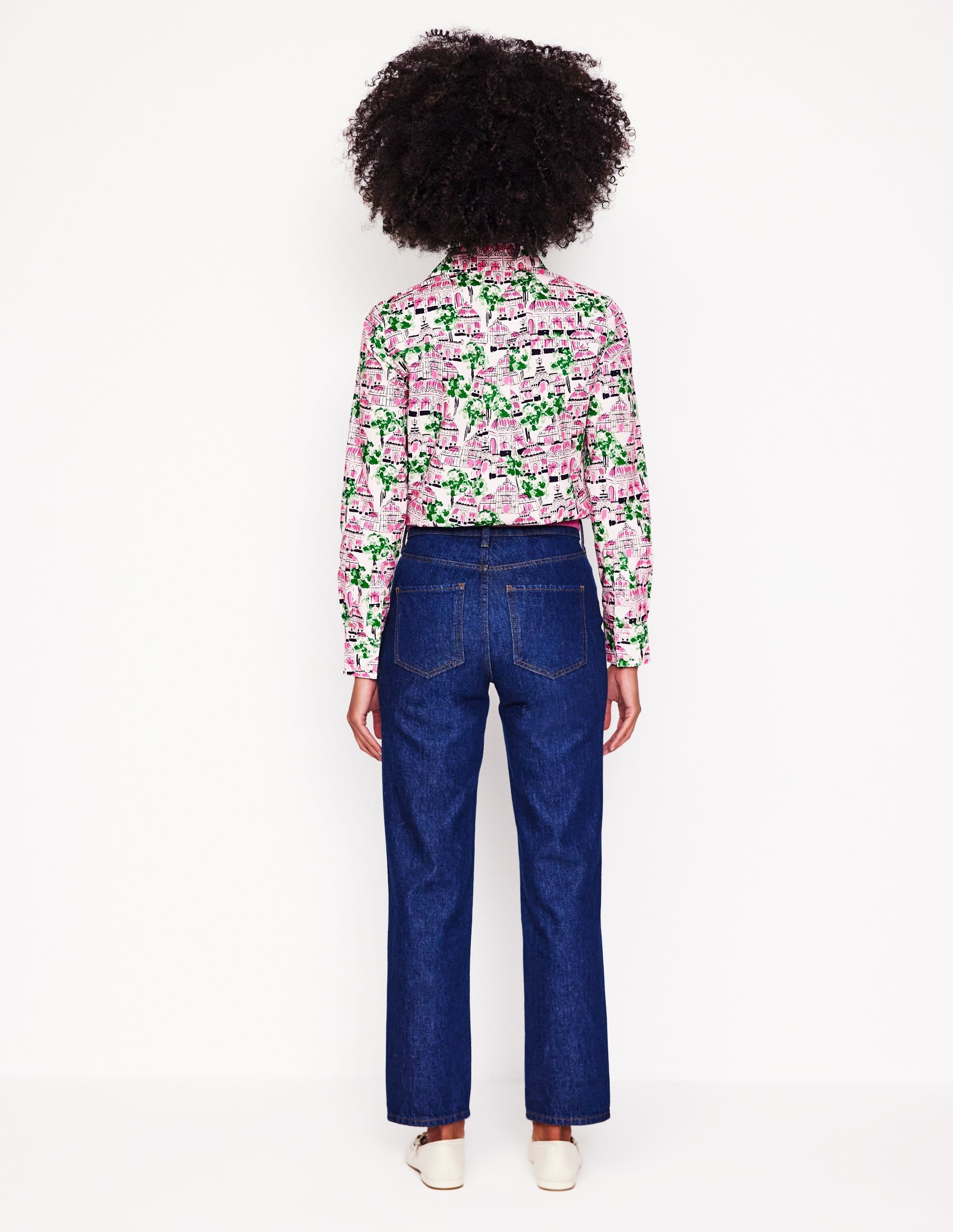 Sienna Cotton Shirt-Ivory, Botanical Greenhouse - Image 7