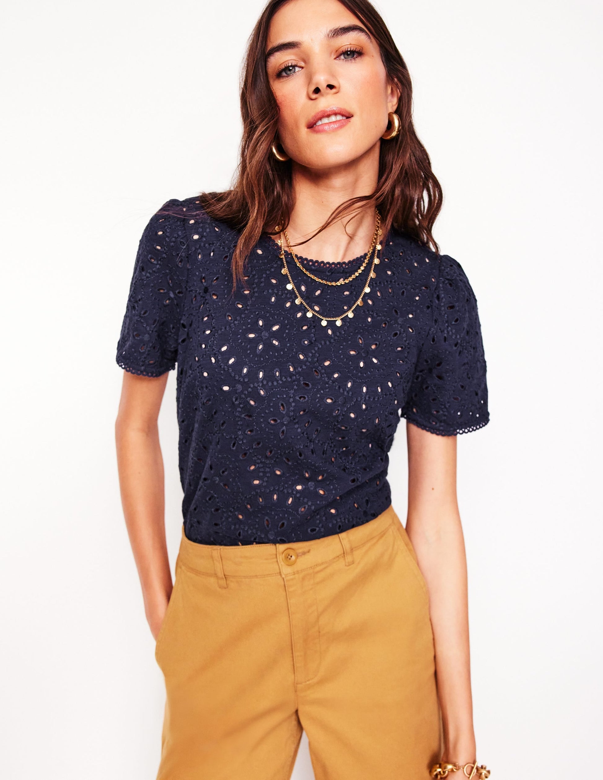 Edi Embroidered Top-Navy-1