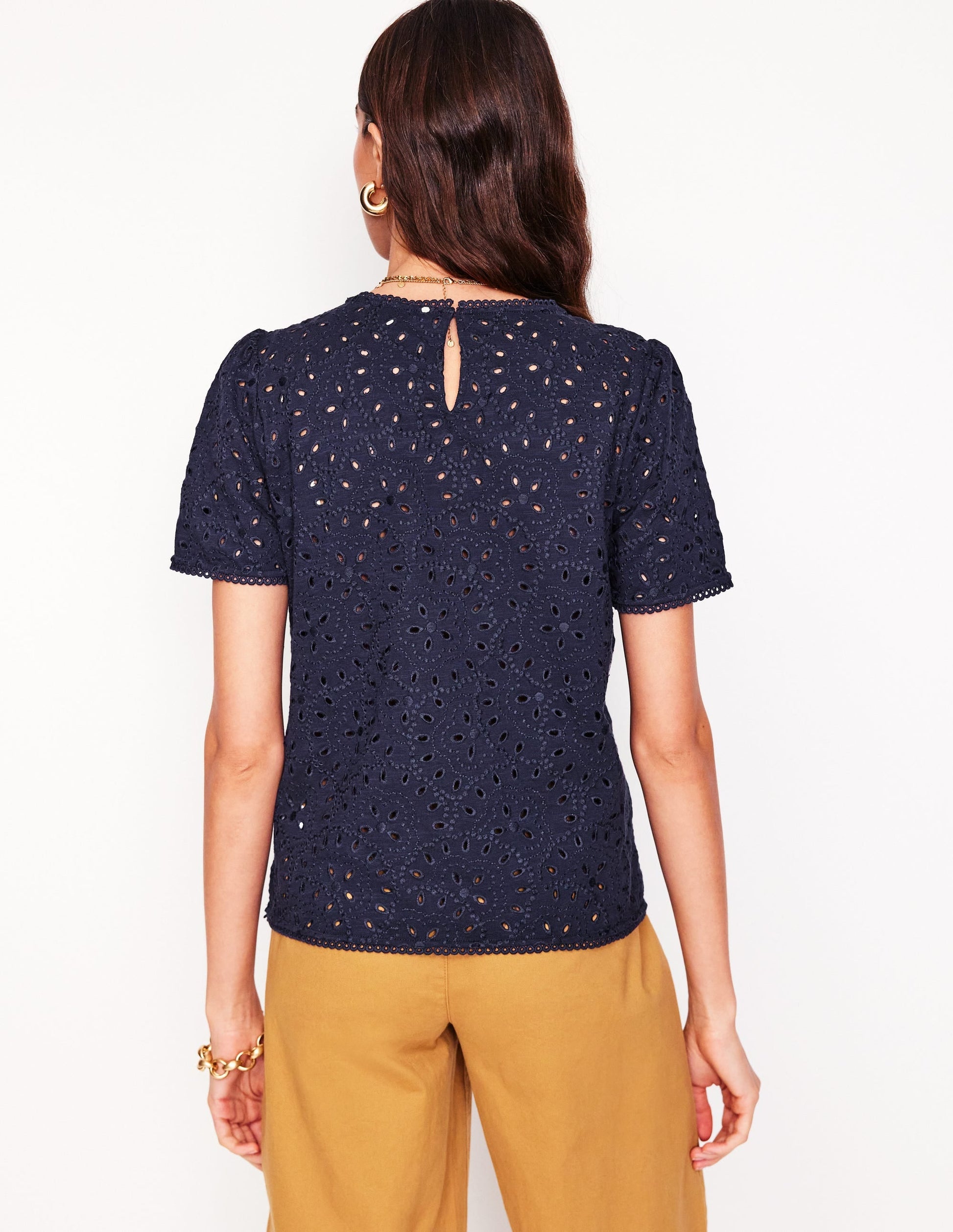 Edi Embroidered Top-Navy-3