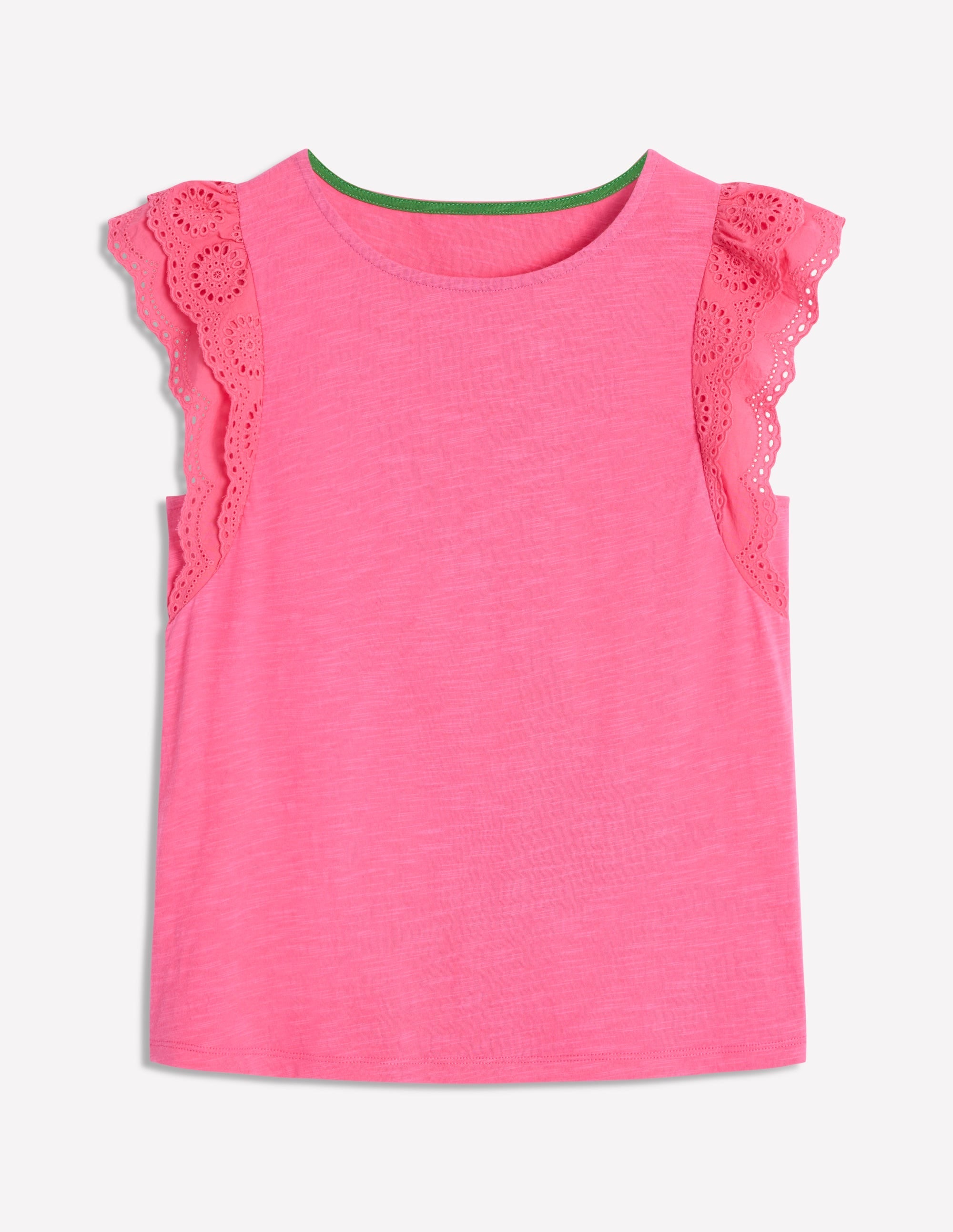 Belle Broderie Sleeve Top-Pink Rose - Image 5