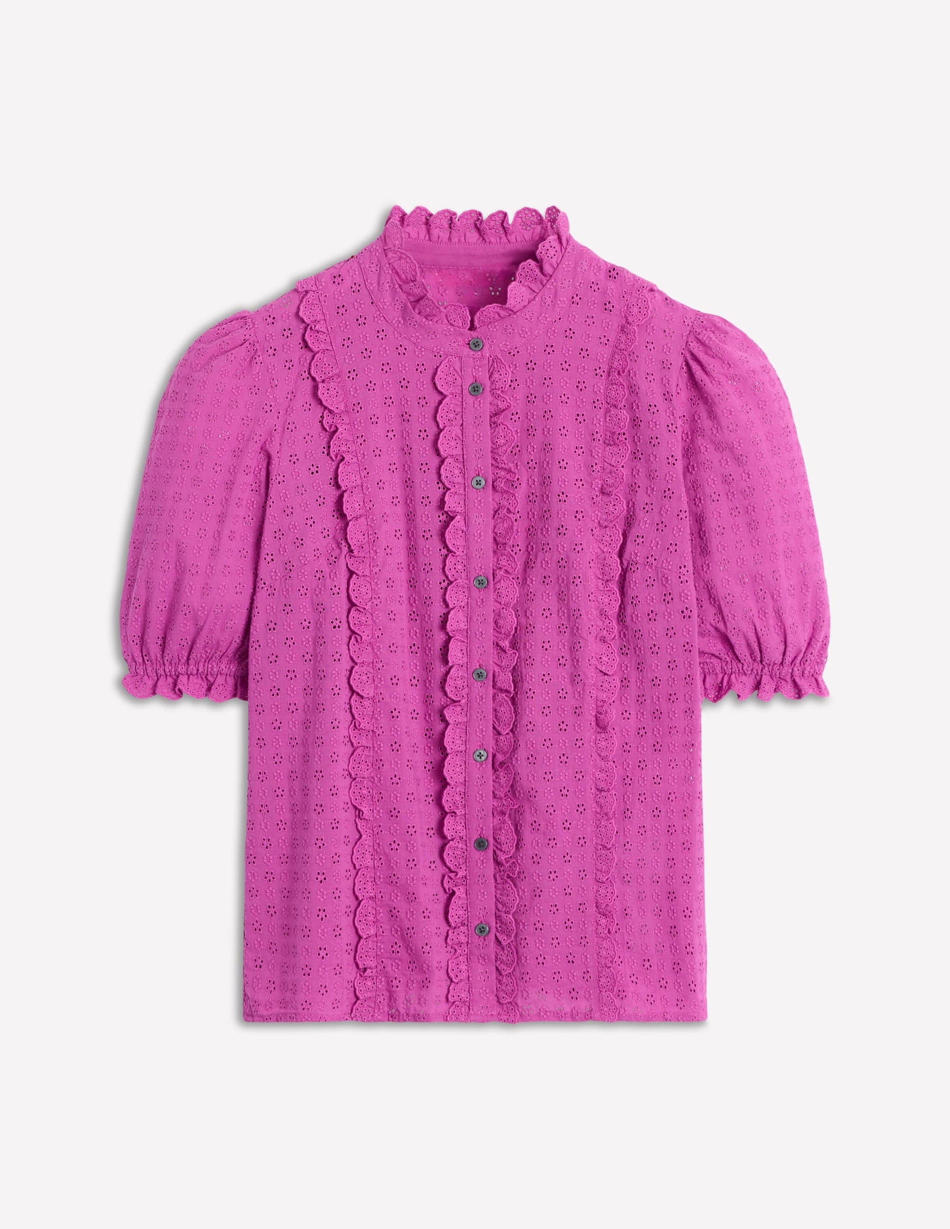 Feminine Cotton Blouse-Foxglove Purple-4