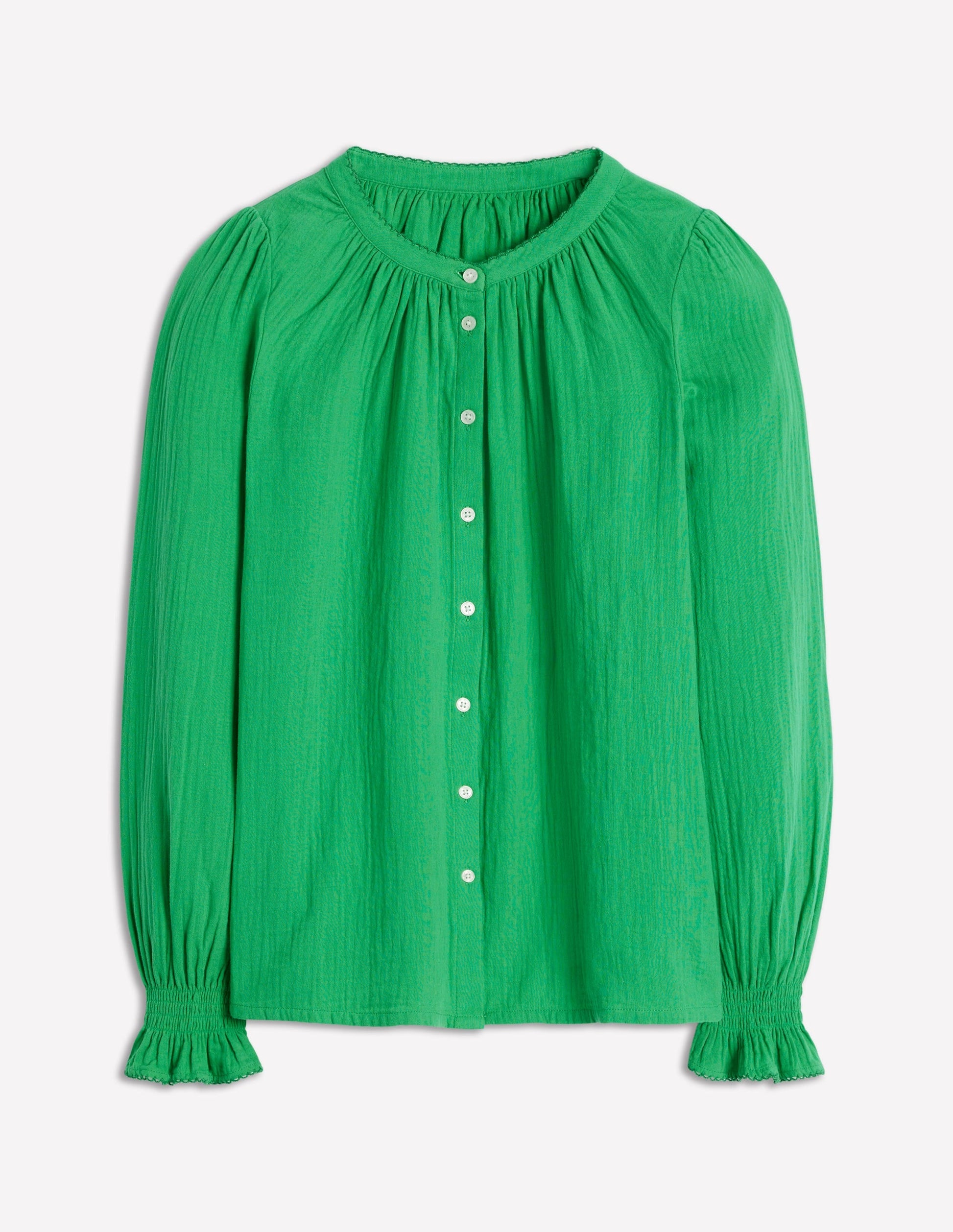 Evie Double Cloth Top-Sapling Green-5