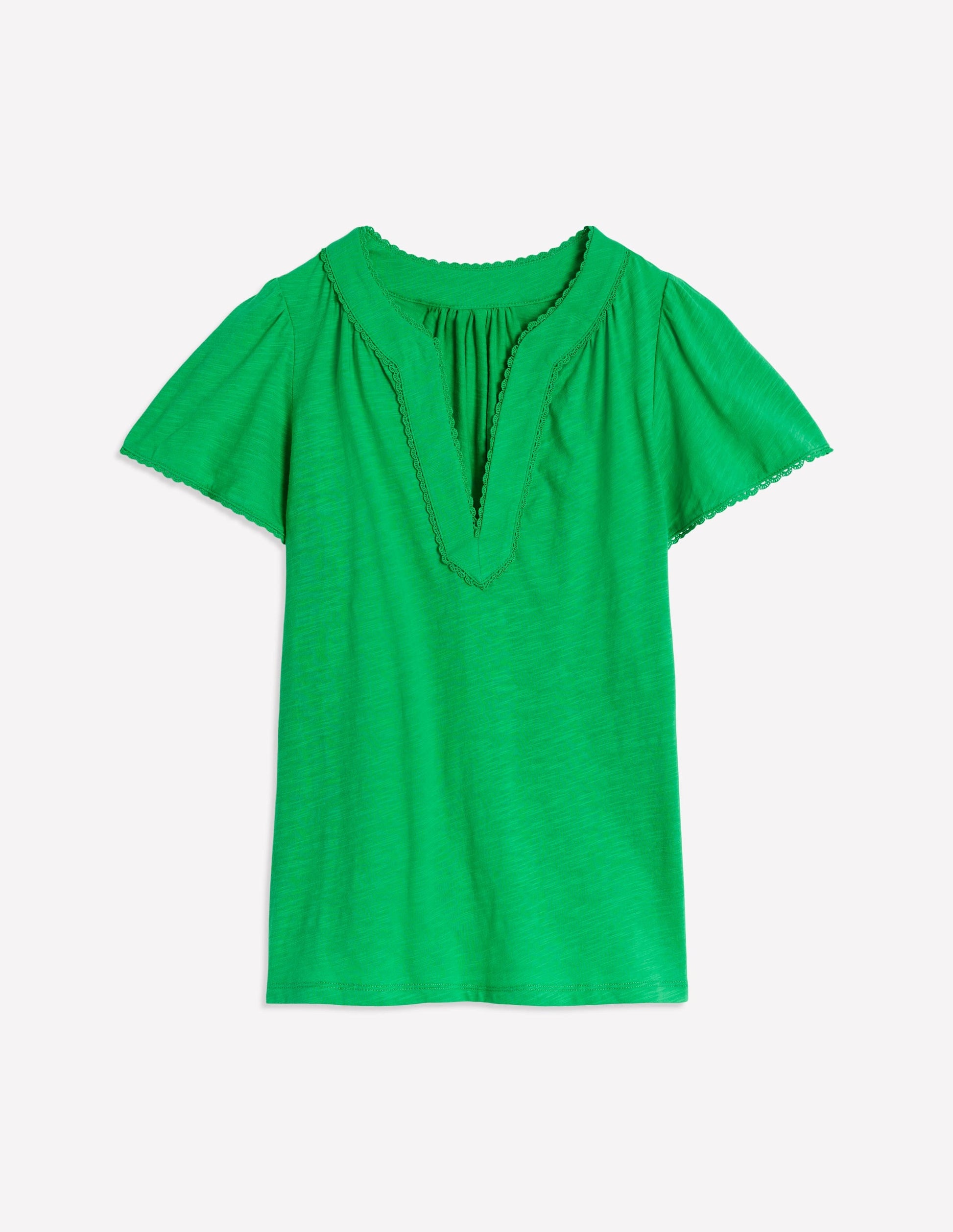 Ava Short Sleeve Top-Sapling Green-5
