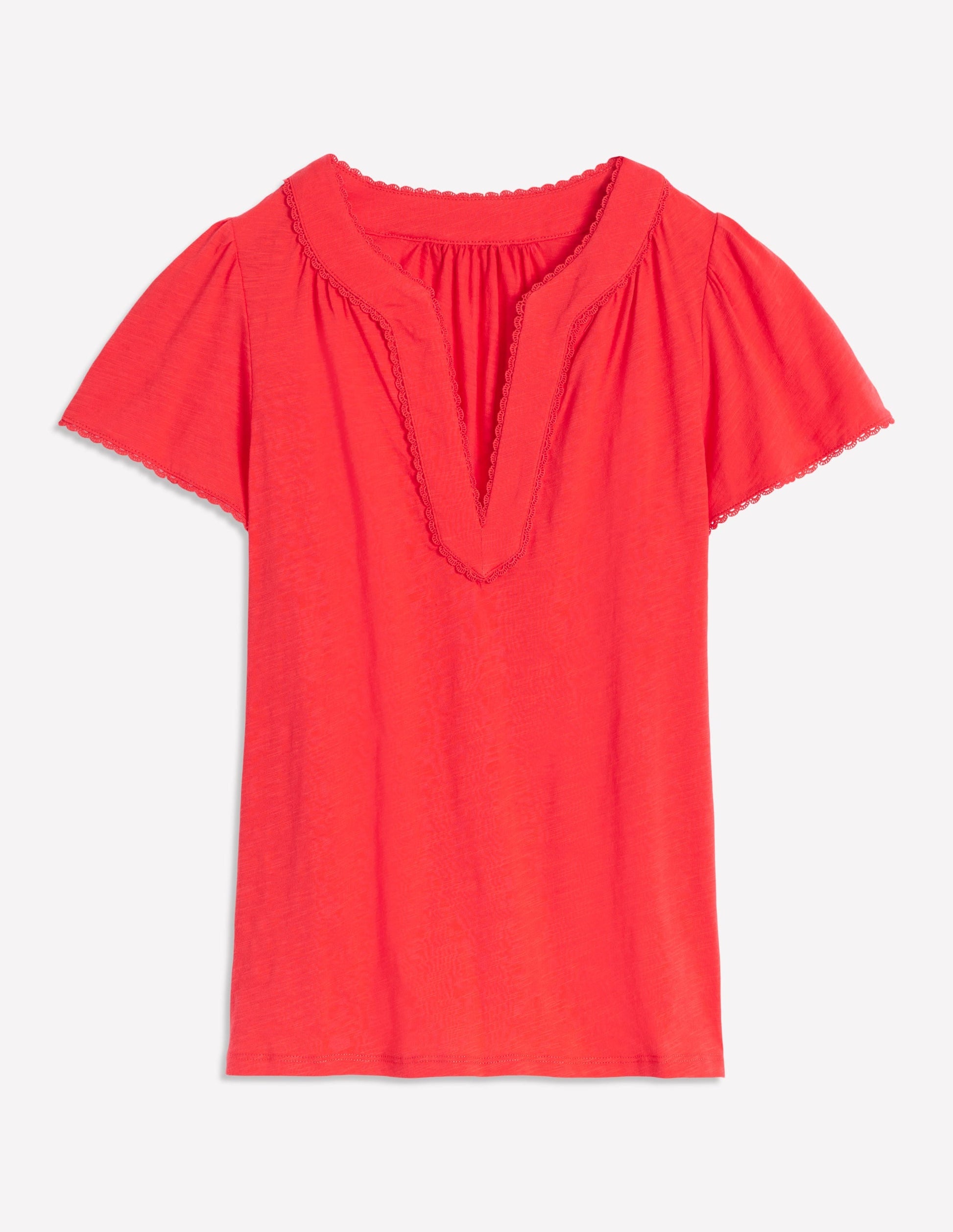 Ava Short Sleeve Top-Jam Red-7