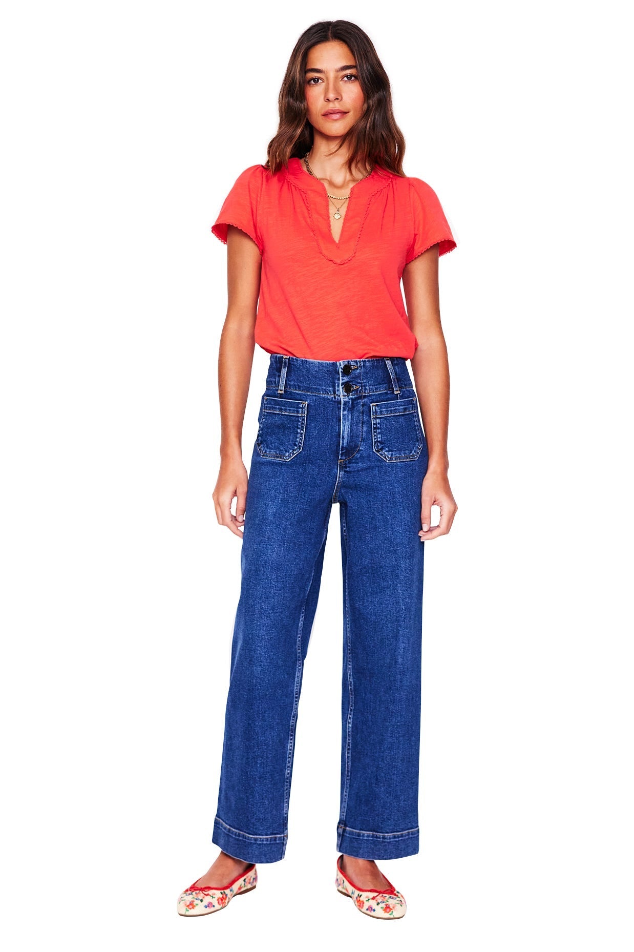Ava Short Sleeve Top-Jam Red - Image 5