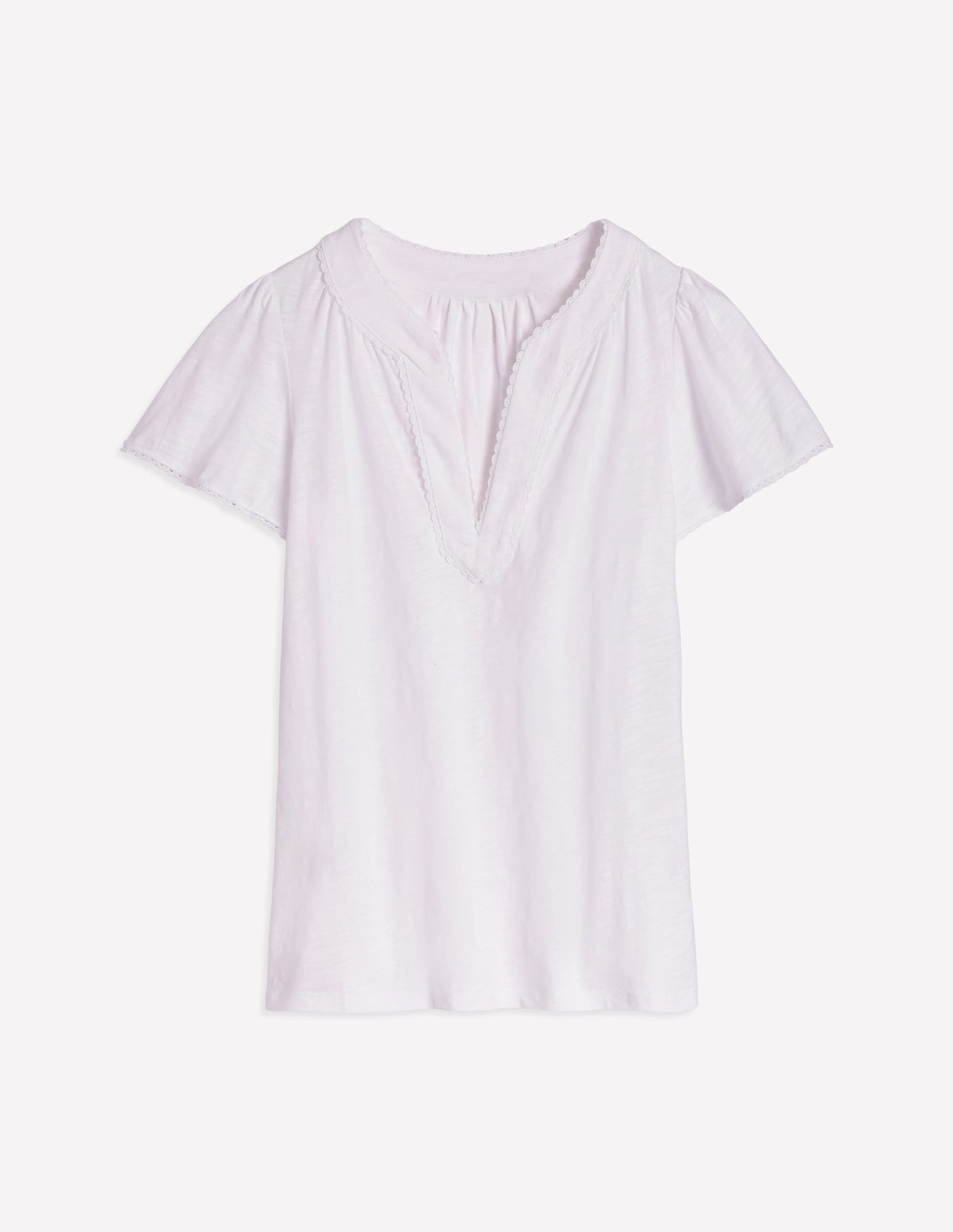 Ava Short Sleeve Top-White-7