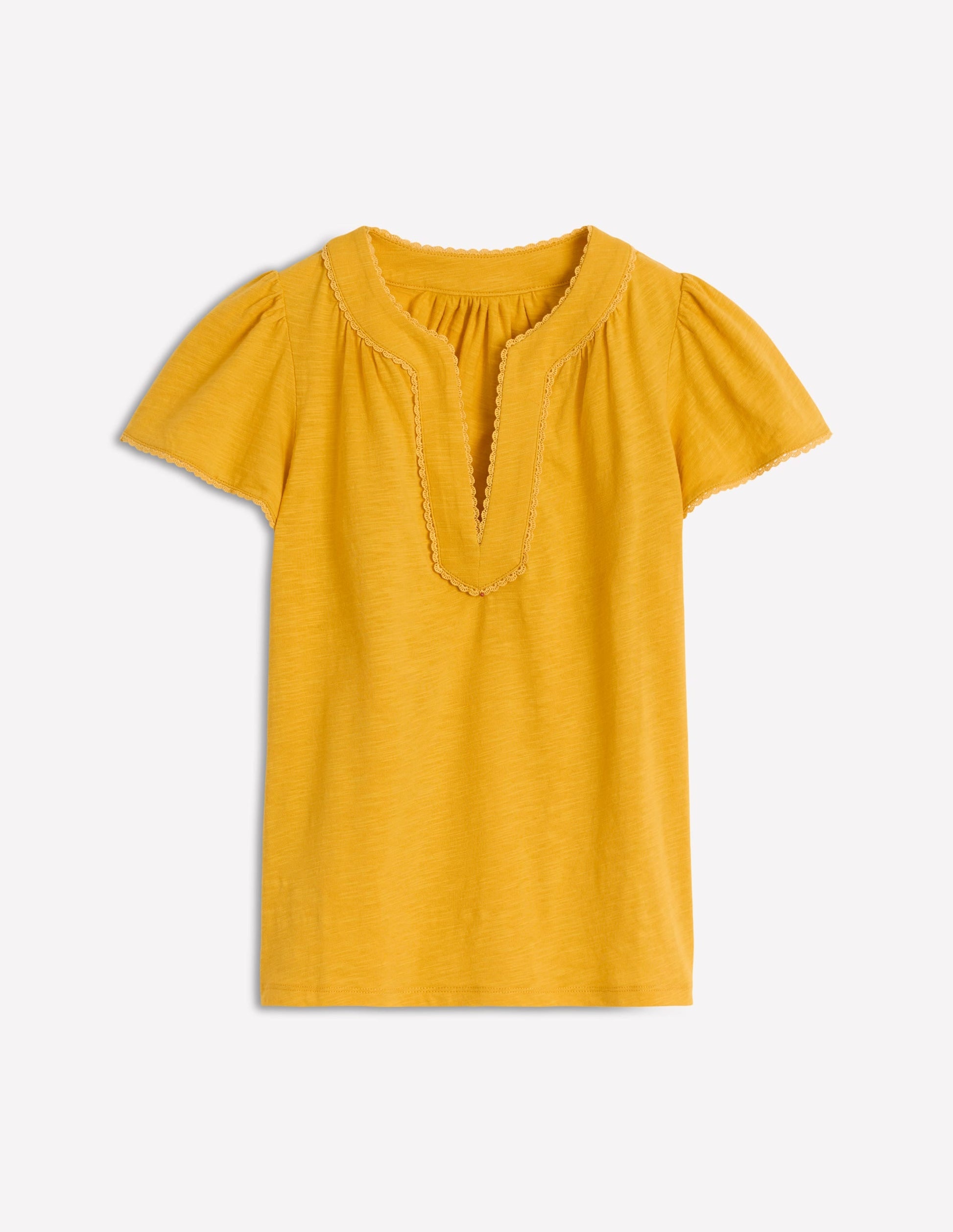 Ava Short Sleeve Top-Honey Yellow-2