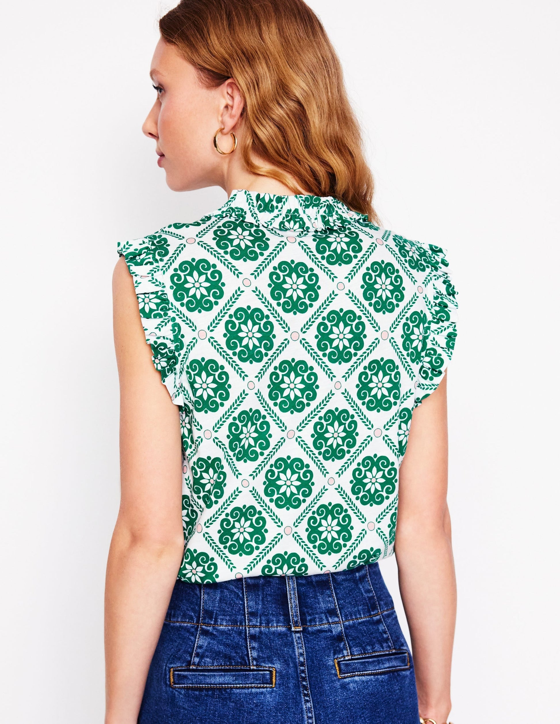 Lola Sleeveless Top-Baroque Tile-3