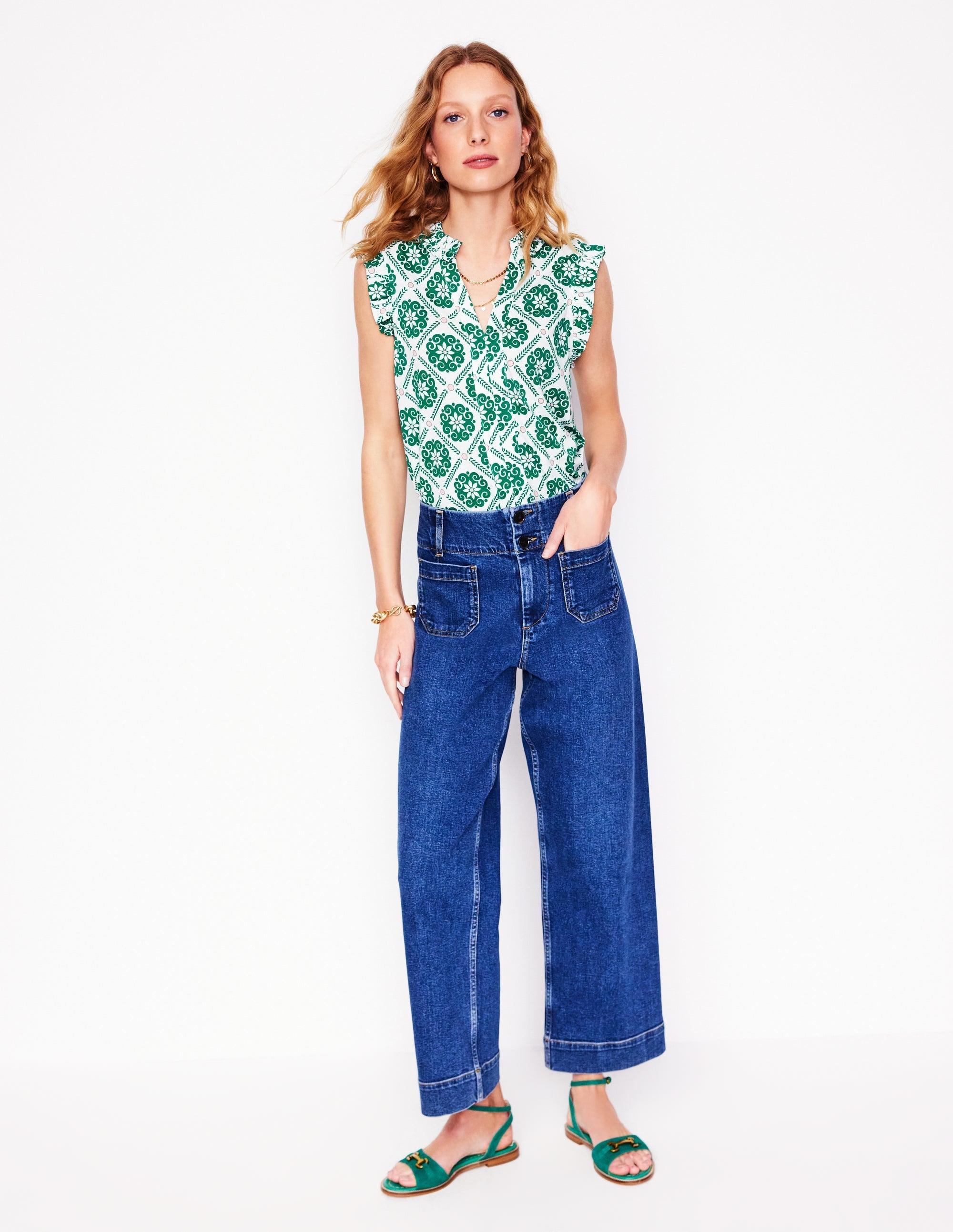 Lola Sleeveless Top-Baroque Tile - Image 4