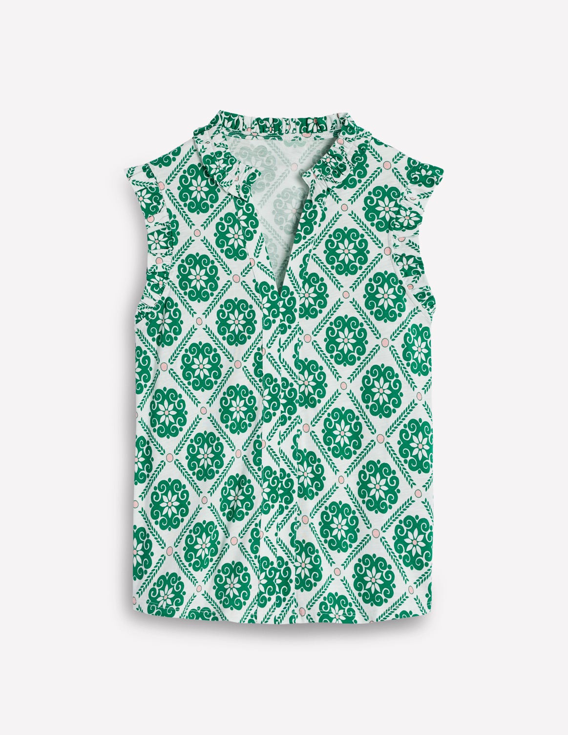 Lola Sleeveless Top-Baroque Tile-5