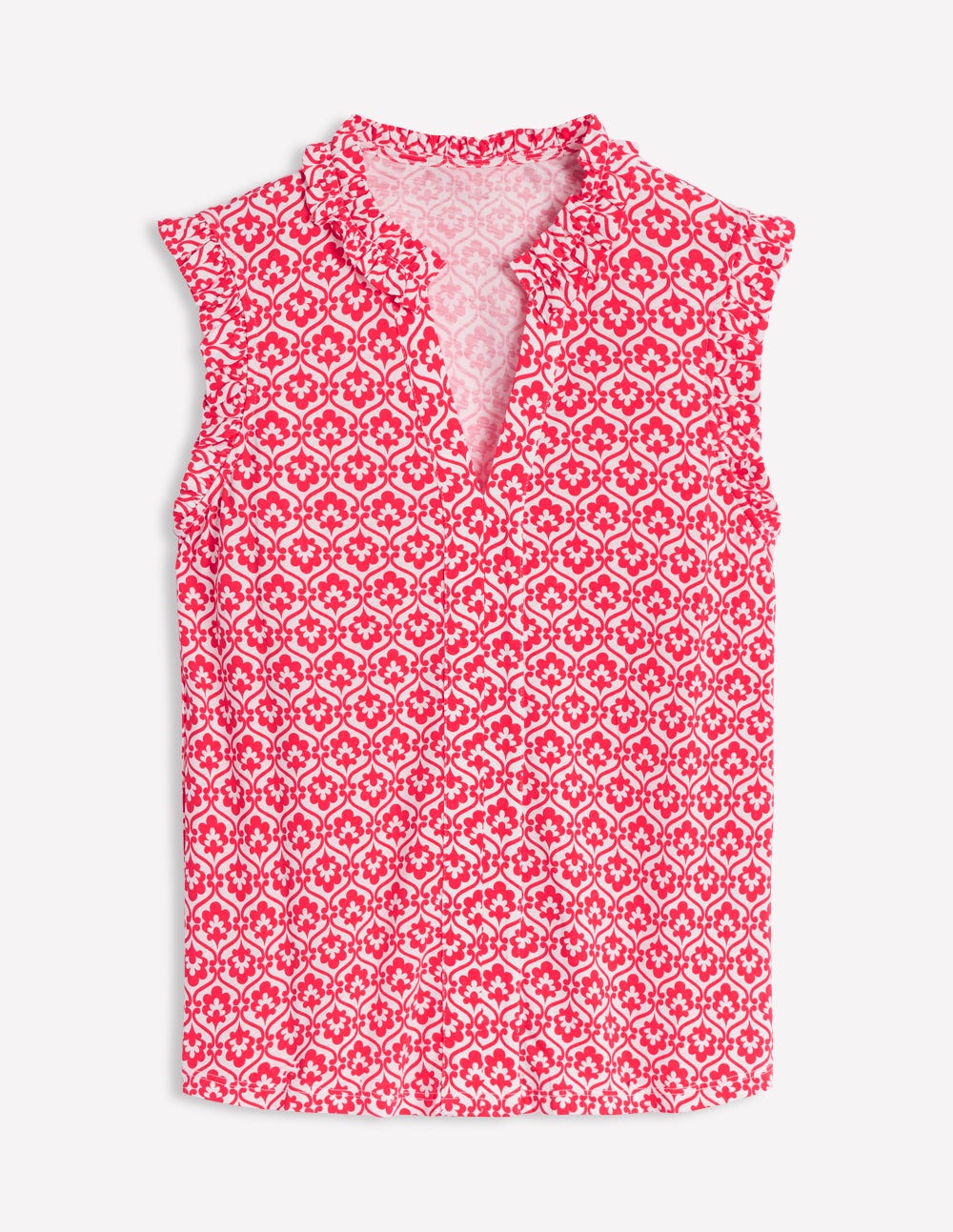 Lola Sleeveless Top-Strawberry Tart, Ivy Trellis-2