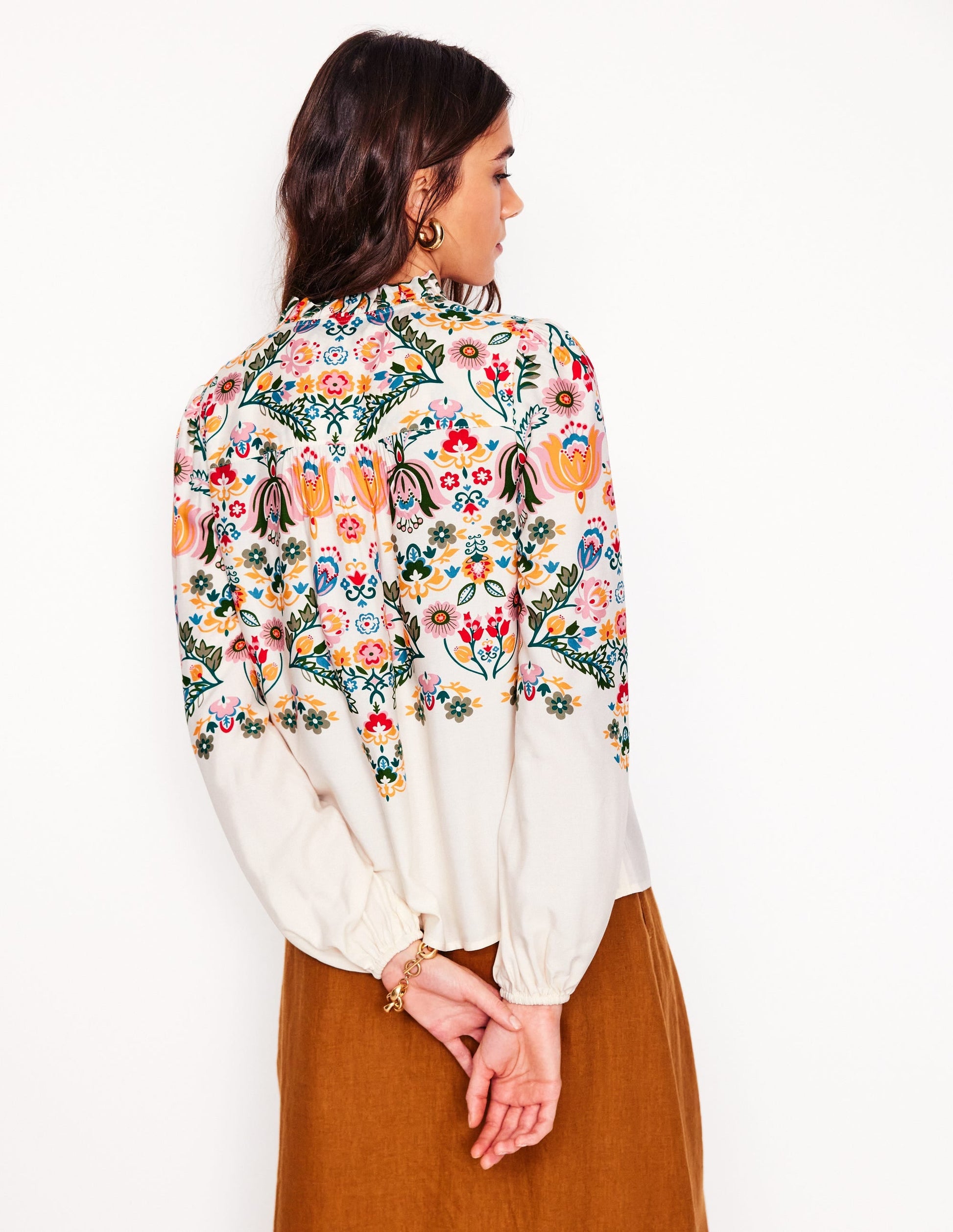 Ruffle Collar Blouse-Ivory, Tulip Fusion-4