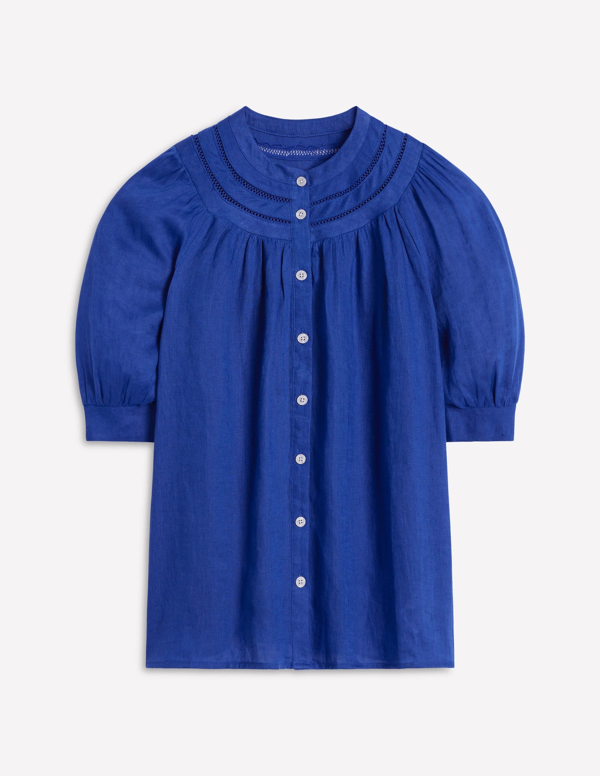 Bea Linen Top-Bright Blue-5