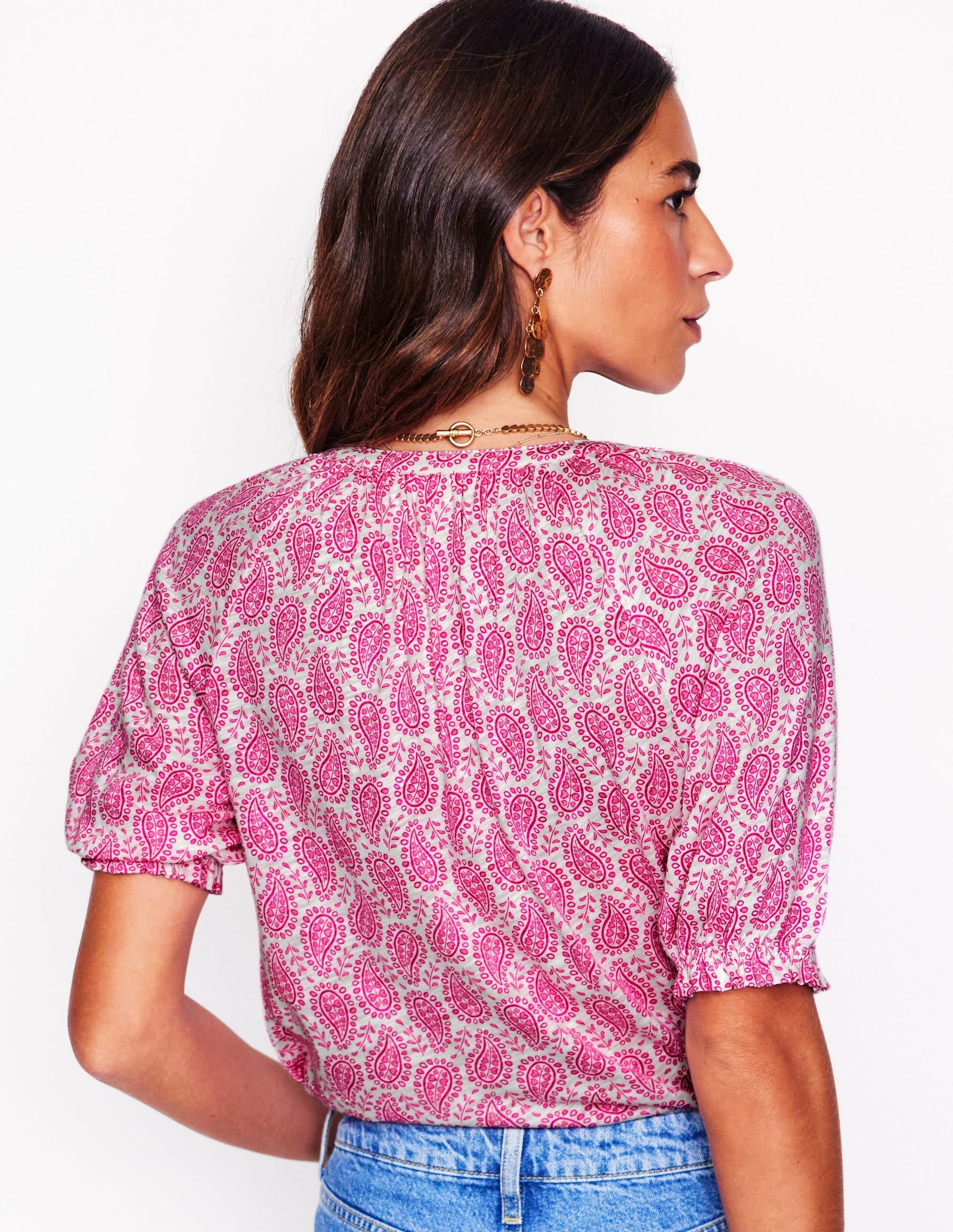 Isla Jersey Shirt-Cosmos Pink, Paisley Heart-3
