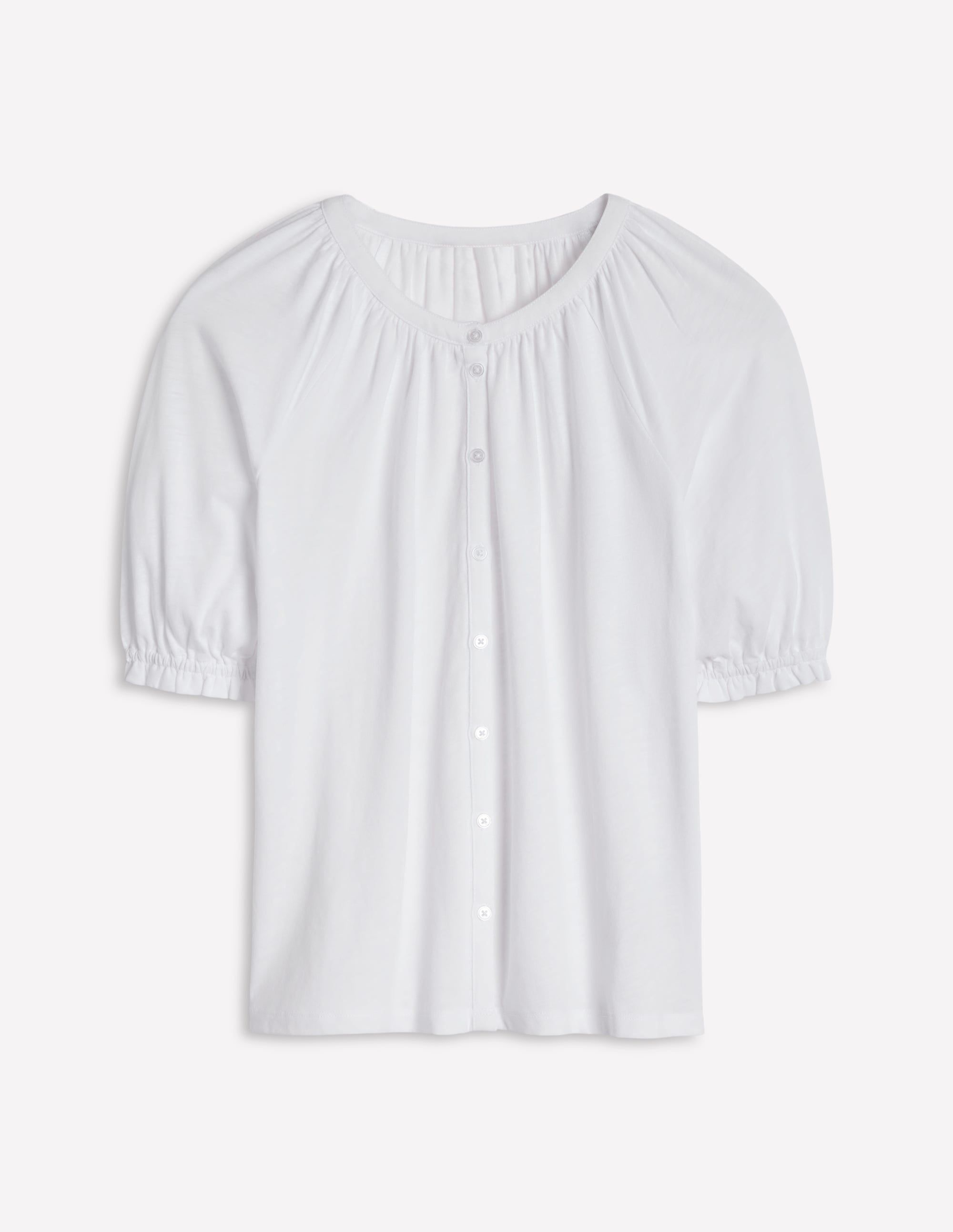 Isla Jersey Shirt-White - Image 5