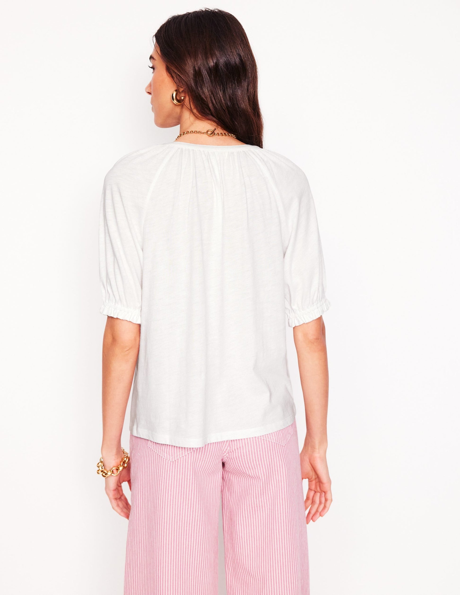 Isla Jersey Shirt-White-3