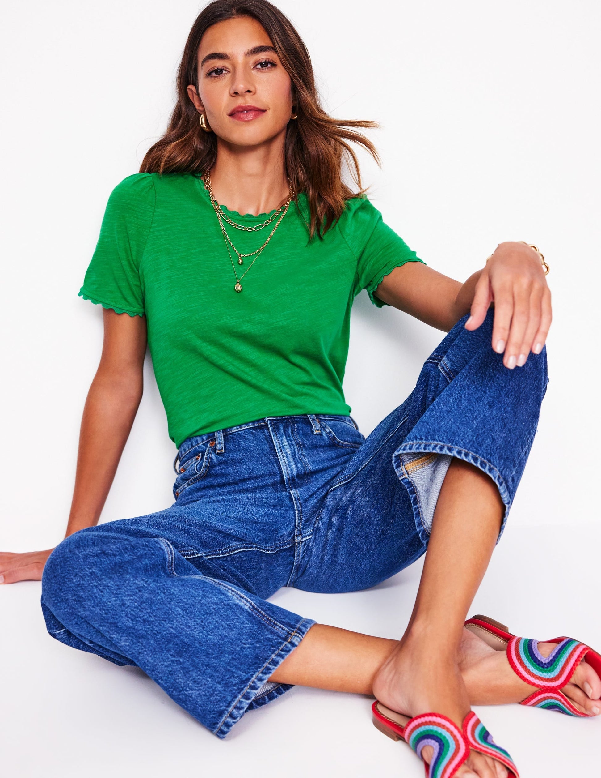 Ali Ricrac T-shirt-Rich Emerald-1