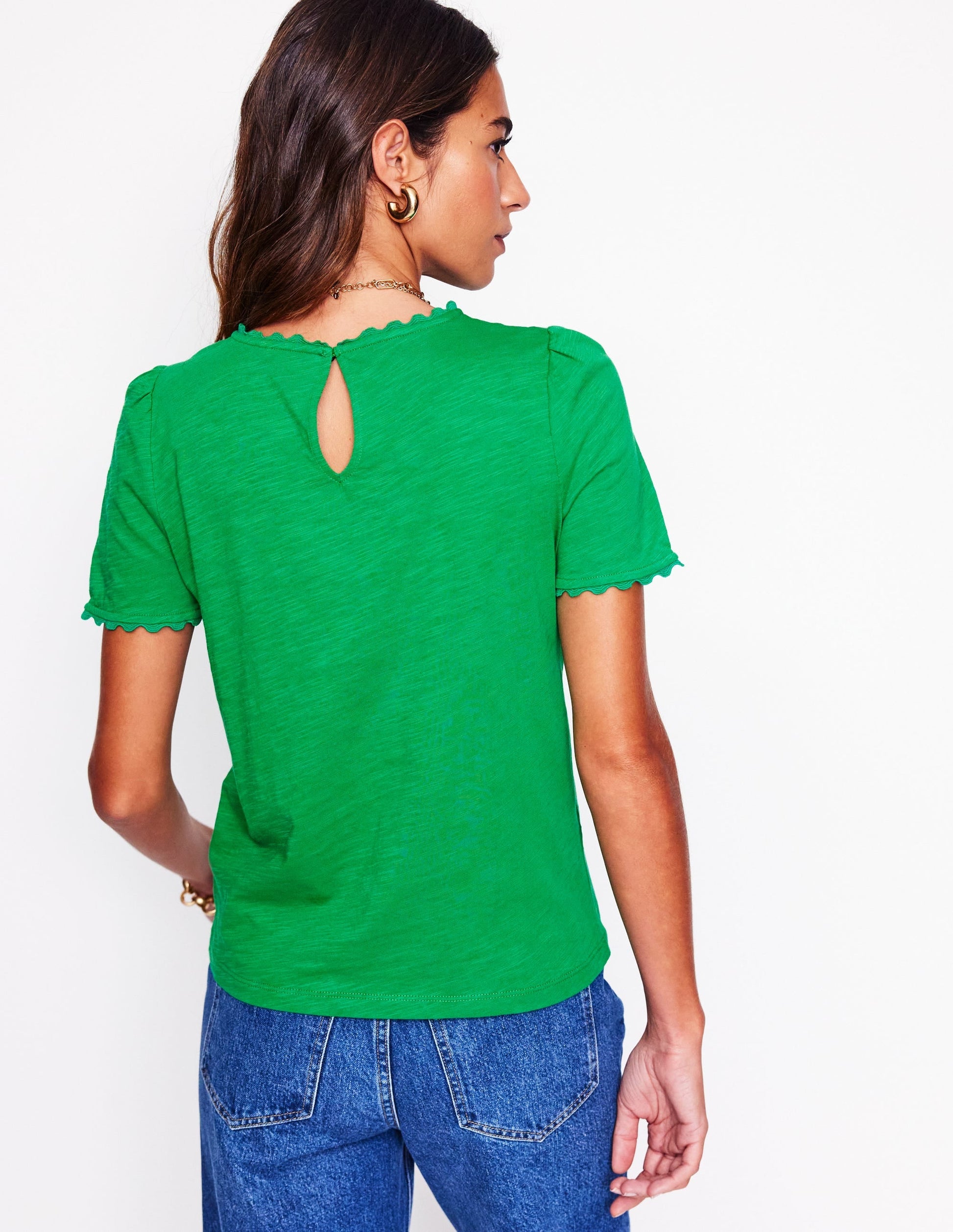 Ali Ricrac T-shirt-Rich Emerald-3