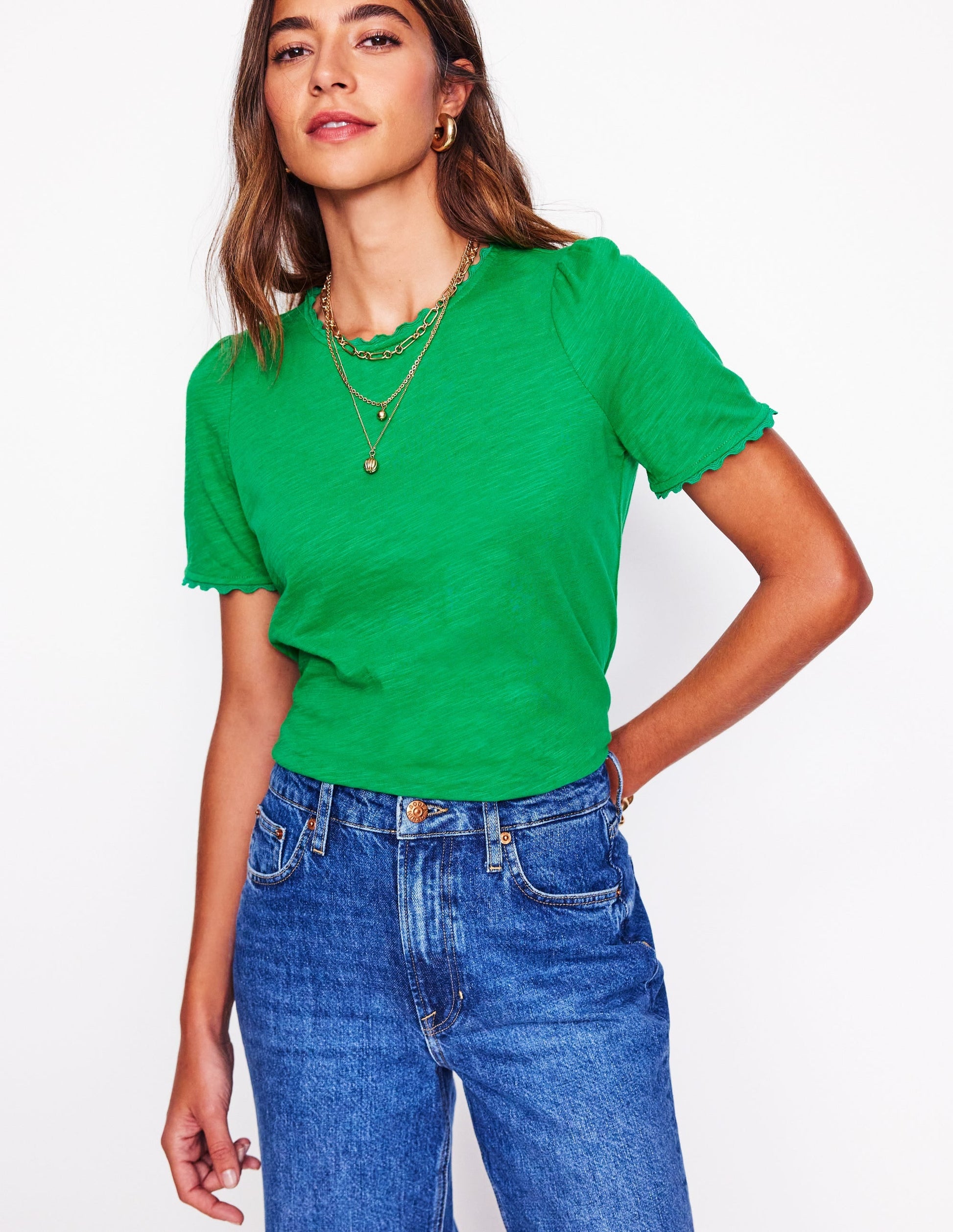 Ali Ricrac T-shirt-Rich Emerald-4