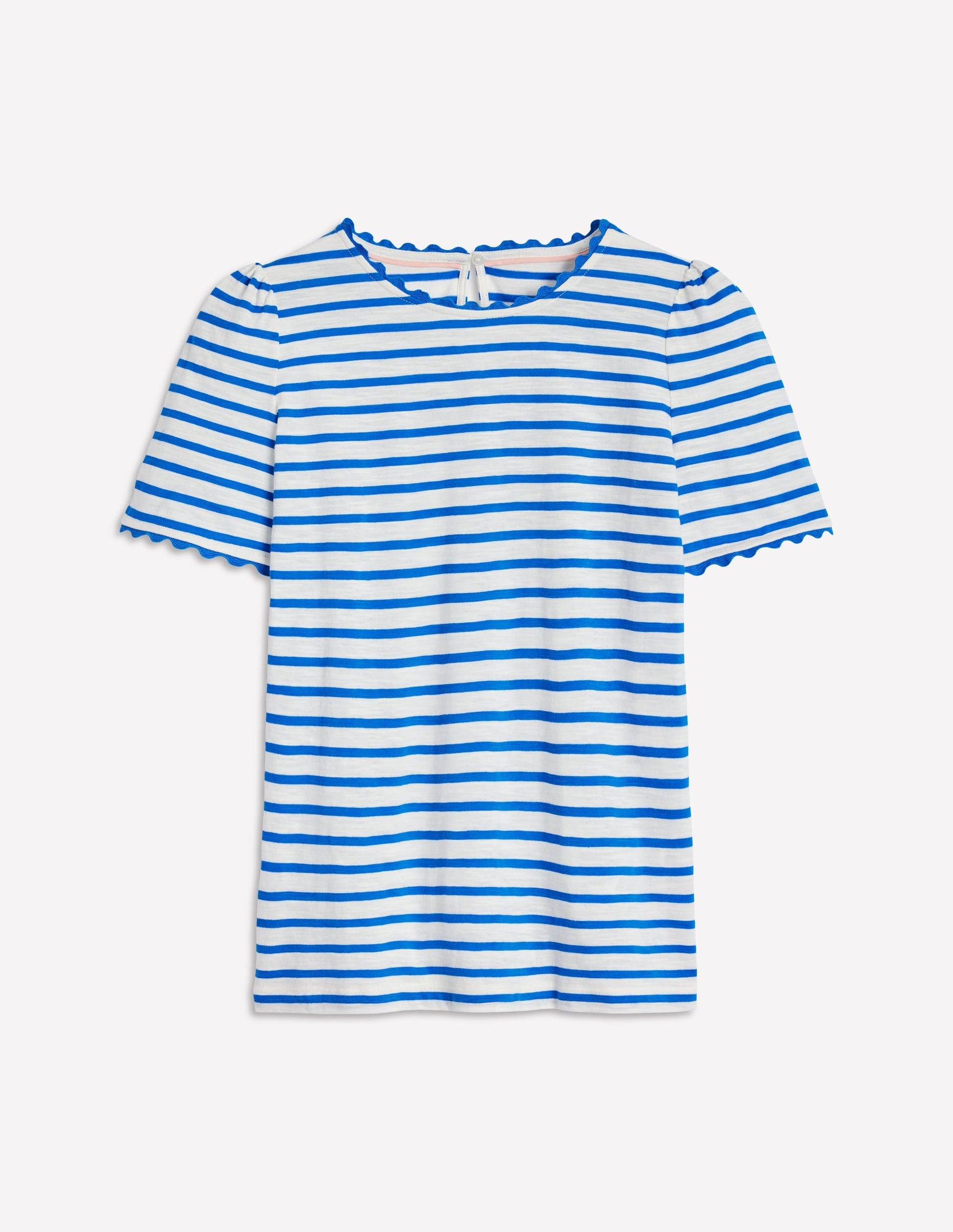 Ali Ricrac T-shirt-Ivory, Gallery Blue-5