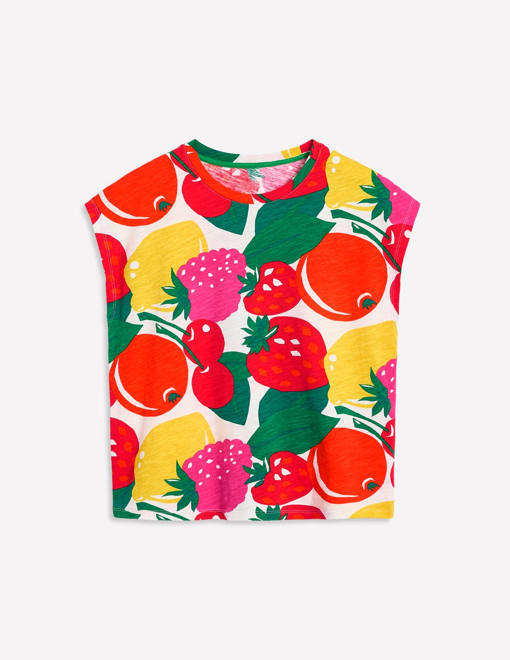 Printed Slub T-Shirt-Multi, Summer Fruits - Image 5