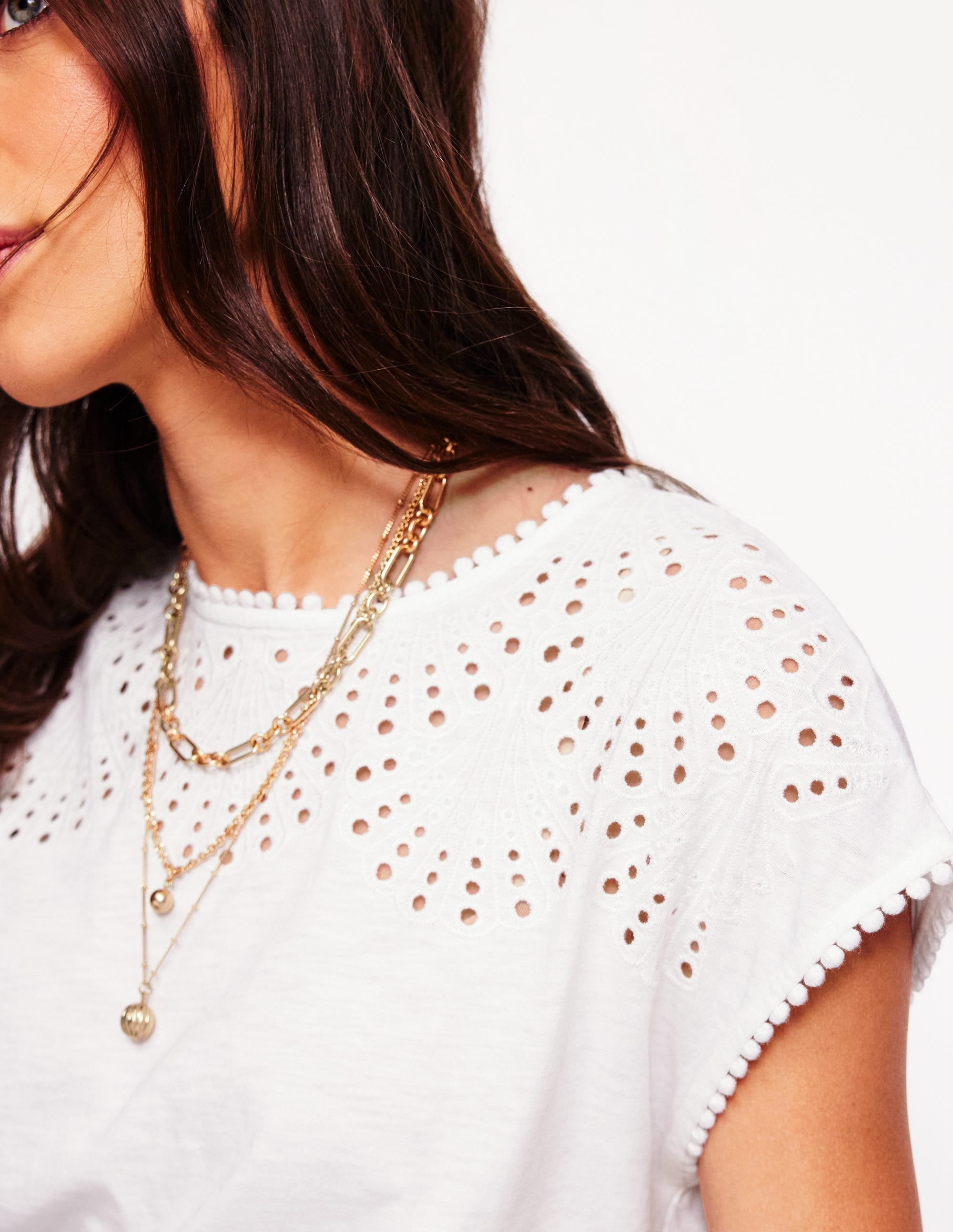 Anya Broderie T-shirt-White - Image 2