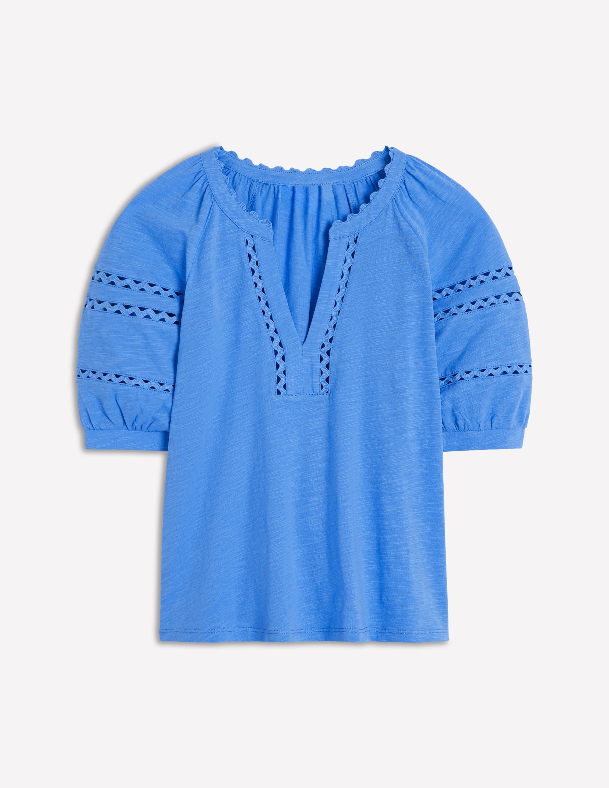 Maisy Rikrak Trim Top-Ocean Blue - Image 5