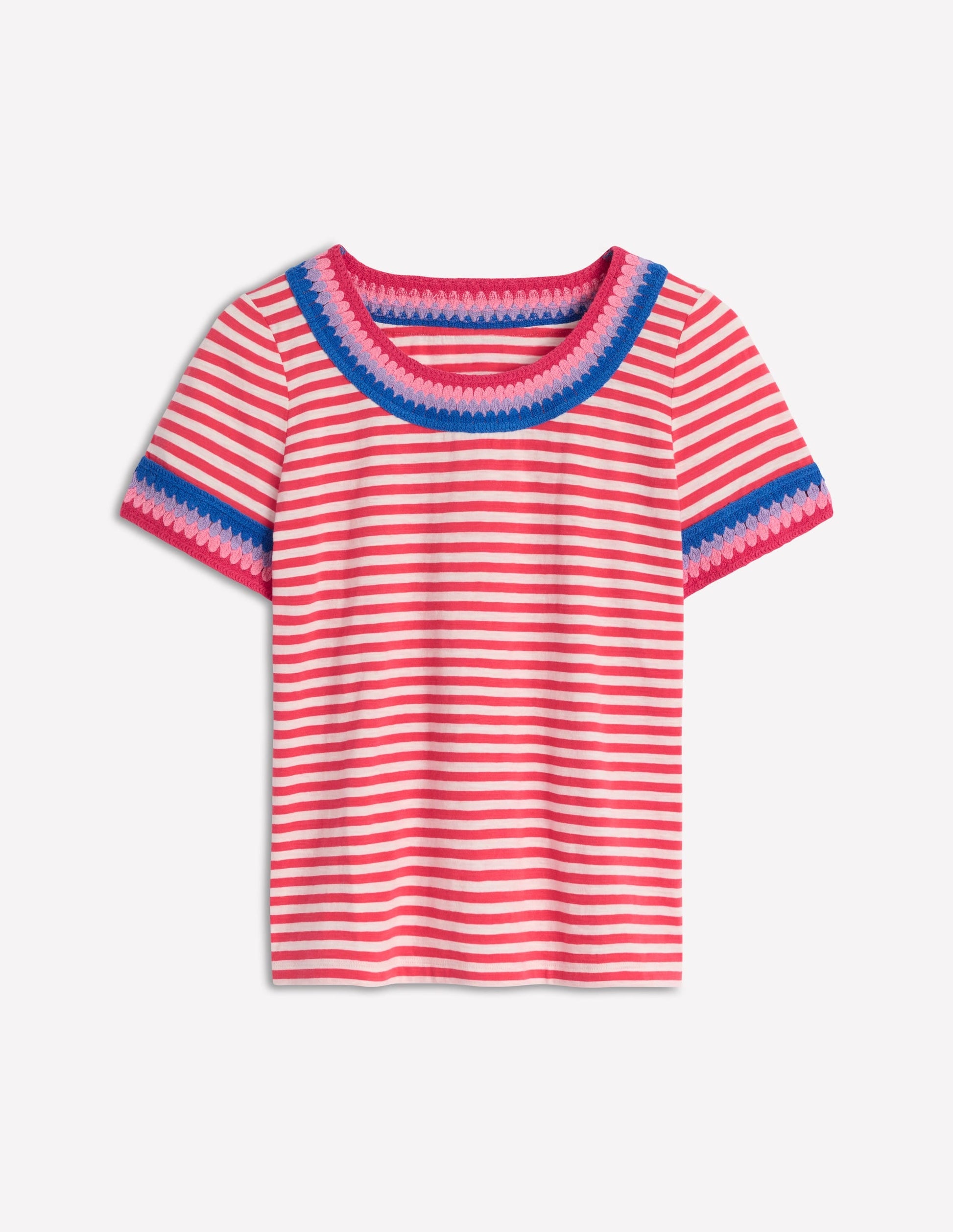 Fae Crochet T-shirt-Ivory, Cayenne-5