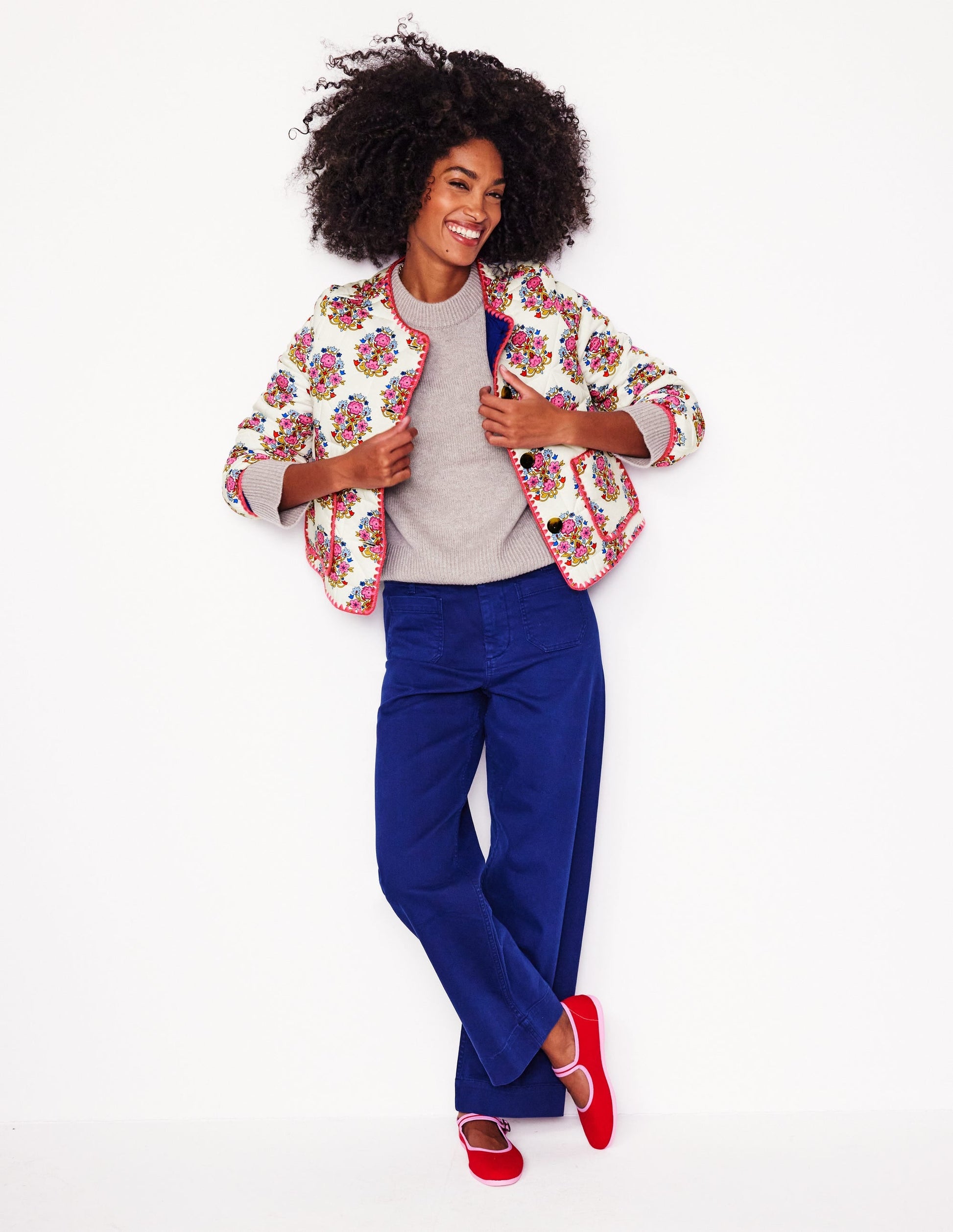 Chelsea Quilted Jacket-Wildflower Stamp-5
