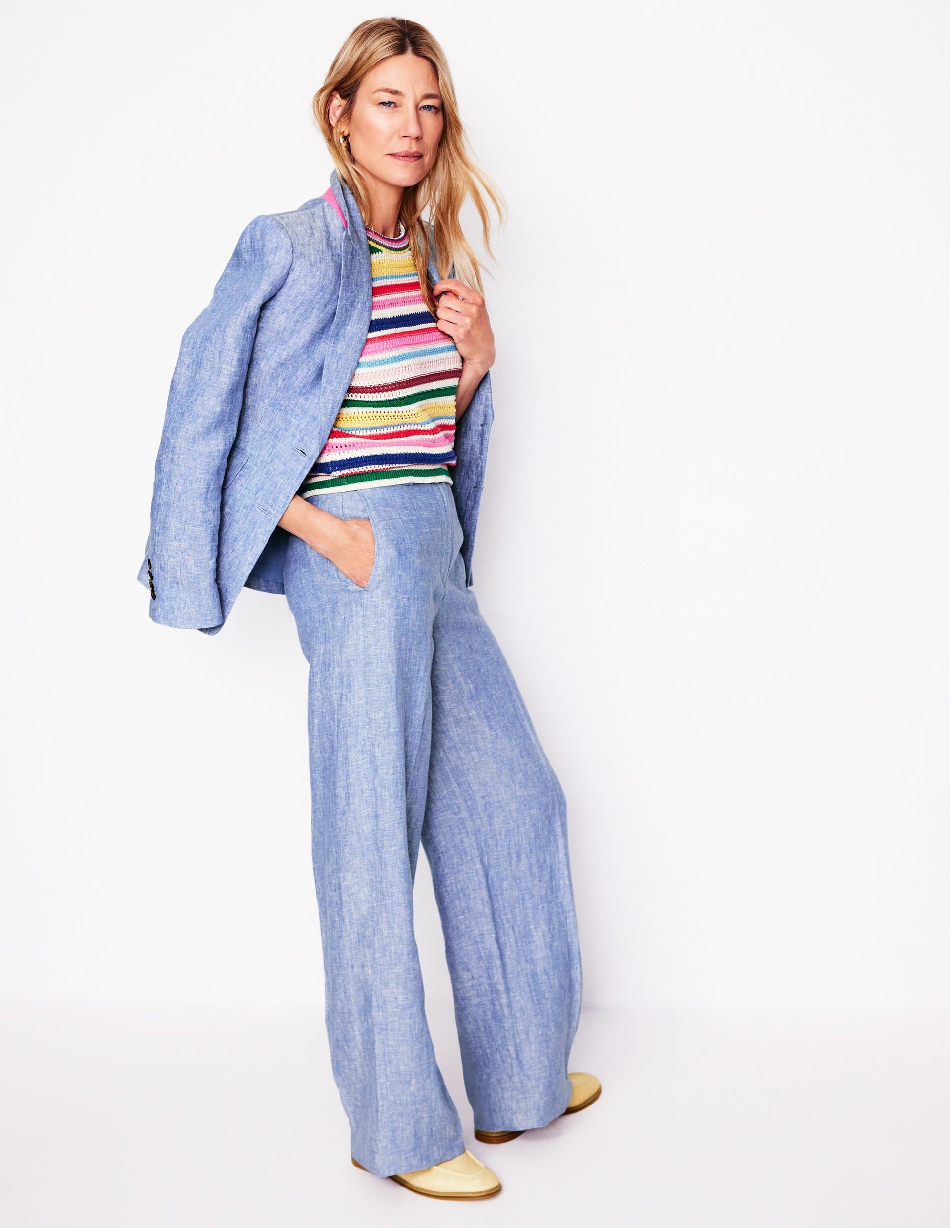 Stamford Linen Blazer-Chambray-6