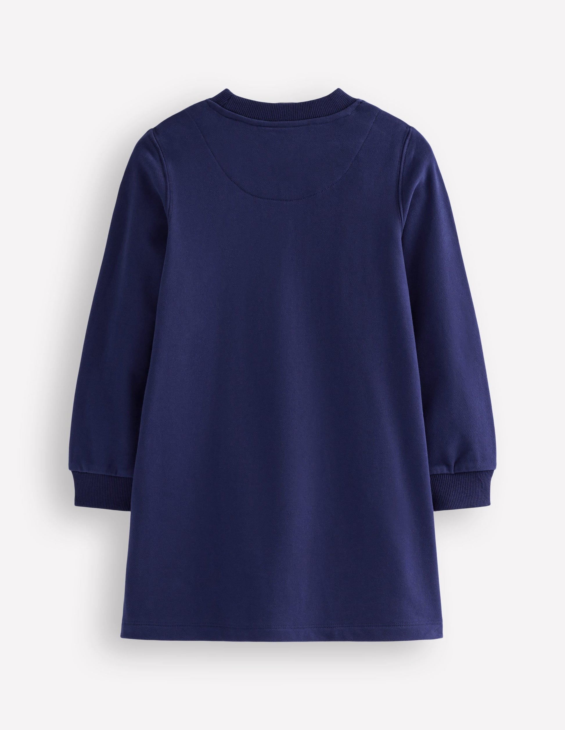 Ida Sweatshirt Appliqué Dress-College Navy Rainbow Hearts-2