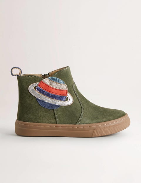 Suede Appliqué Boots